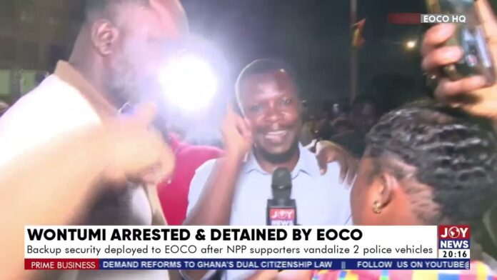 Video Thumbnail: JoyNews' Latif Iddrisu assaulted at EOCO following arrest of NPP's Chairman Wontumi