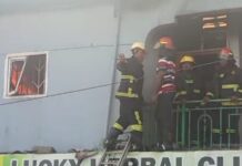 Fire guts Lucky Herbal Centre at Kasoa