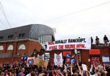 Palace fans protest over Conference League demotion