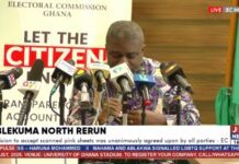 EC promises fair and transparent rerun in Ablekuma North