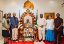 Asantehene backs completion of Baba Yara Stadium, Nyinahin Youth Centre after Minister’s visit
