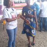 Noeline with a first time donor