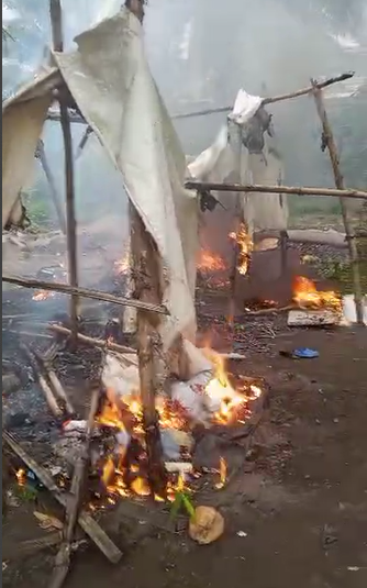Agona Swedru Police burn 10 ghettos, arrest four in anti-drug operation