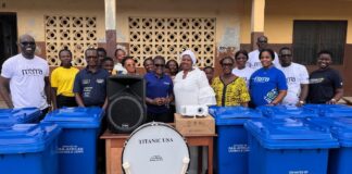 Staff and Teachers of Both Pan-African Savings and Loans and Kotobabi No. 2 after the presentation