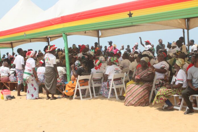 Agavadzi residents applaud Mahama for groundreaking phase two of Blekusu Sea defence project