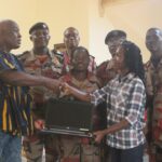 Retired DCFO Joy Ameyibor Ayim donates laptop to brilliant Ho Technical University student