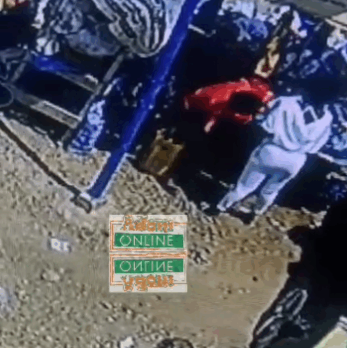 CCTV captures baby thief at Ajumako market