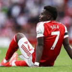 Saka set to miss up to four weeks through injury