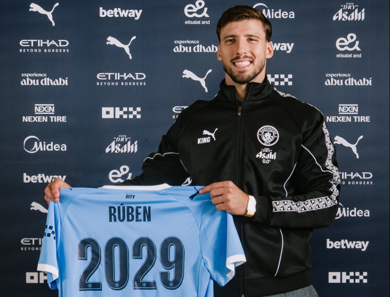 Man City defender Dias signs deal to 2029