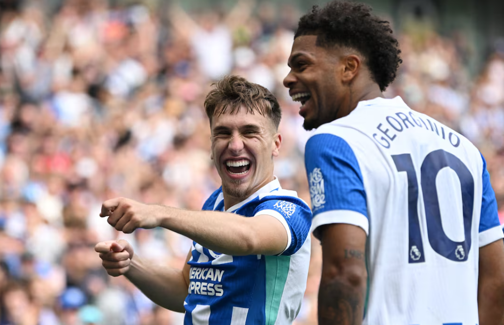 Gruda grabs late winner as Brighton stun Man City
