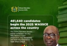 2025 WASSCE: 461,640 candidates expected to participate nationwide