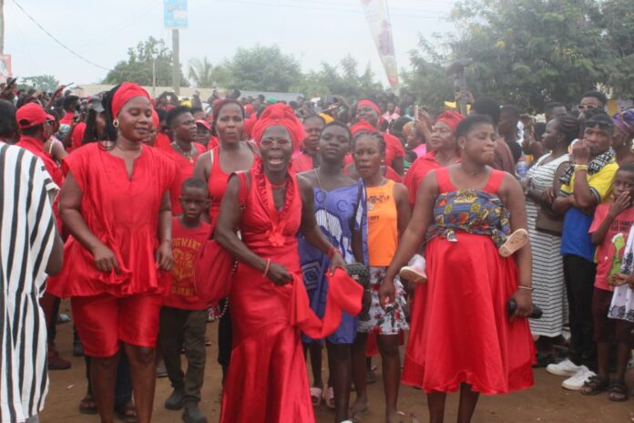 Mepe Chiefs and residents marks 69th Afenortor festival in mourning of helcopter crash victims