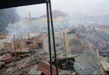 Fire destroys over 100 shops at Suame Post Office market