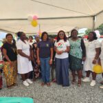 Adom FM/TV’s Afia Amankwah Tamakloe donate to mothers at Amamole Health Centre