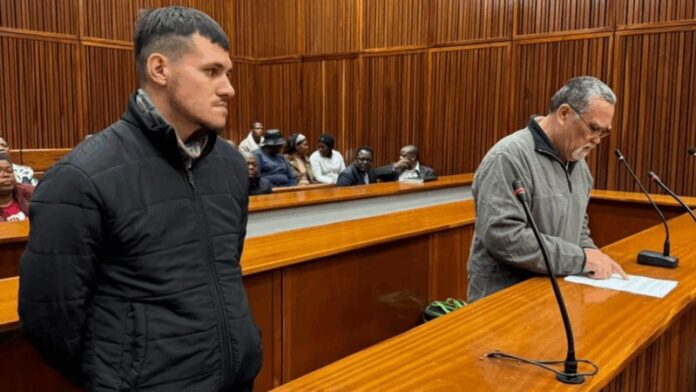 Adrian de Wet (L) will take the stand against his boss Zachariah Johannes Olivier (R)