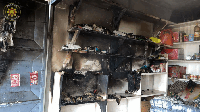 Dawn fire destroys provision shop in Koforidua