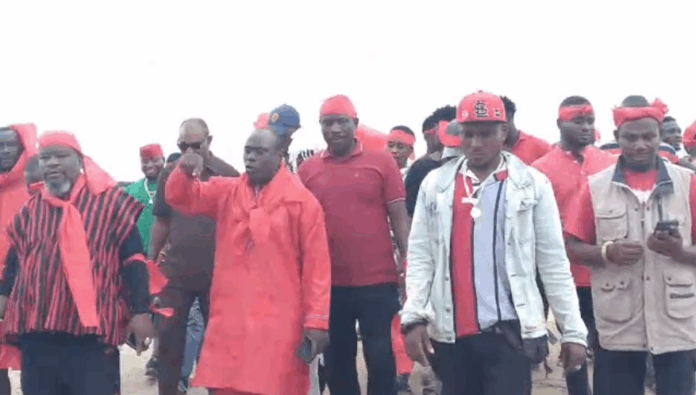 Obom farmers protest after sand winners destroy over 200 acres of crops