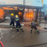 Fire destroys pub and four other shops at Nogora Junction