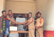 Asante Akyem Praaso Adontenhene donates to Konongo Odumase fire Station