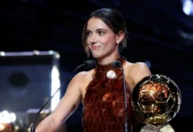 Bonmati wins Women’s Ballon d’Or for record third year in a row