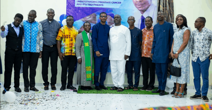 Dr. Lemuel D. Bray (middle) in a group photograph with some invited guests at the launch.