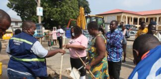 Anloga DCE and Chief's vow to sanction sanitation day defaulters