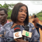 Suhum MCE inspects ongoing reshaping work on the Amanshyia-Akorabo Road
