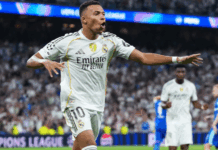 Mbappe helps 10-man Real Madrid edge past Marseille