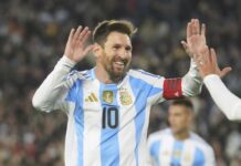 Emotional Messi scores twice in final match in Argentina