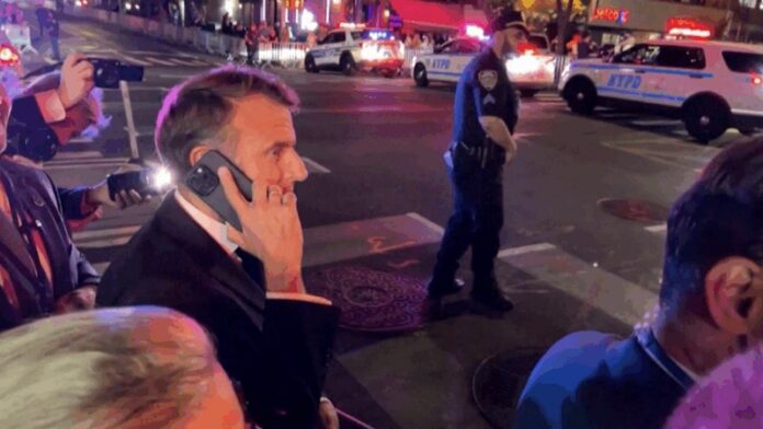 Video: Macron calls Trump after motorcade blocks his car