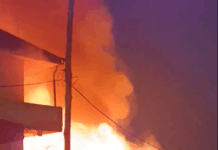 Multiple structures destroyed as fire guts Madina market again