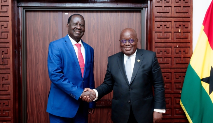 Akufo-Addo pays glowing tribute to Raila Odinga