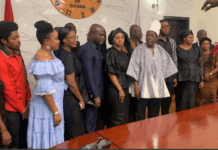 Family of late Apostle Kwadwo Safo pays courtesy call on Speaker of Parliament