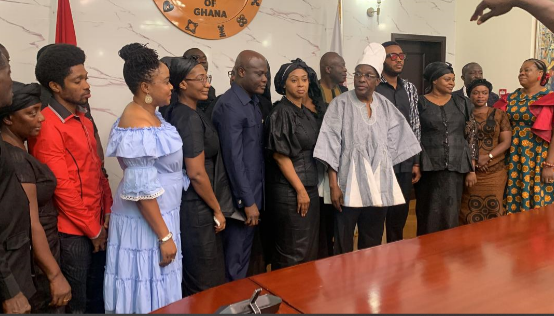 Family of Late Apostle Kwadwo Safo pays courtesy call on Speaker of Parliament