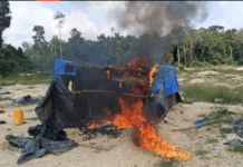 Galamsey: NAIMOS leads decisive operation in Oda River Forest Reserve; arrests armed imposters