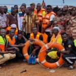 Pru East NADMO and Ghana Navy sensitize Yeji residents on life jacket usage and water safety