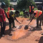 Dormaa East NADMO patches potholes to reduce road accidents