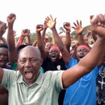 Residents of Abuontem stage ‘Yɛgye yɛ park’ demo against their chief