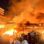 Kantamanto fire: One officer injured as GNFS controls blaze