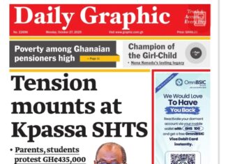Newspaper headlines: Monday, October 27, 2025