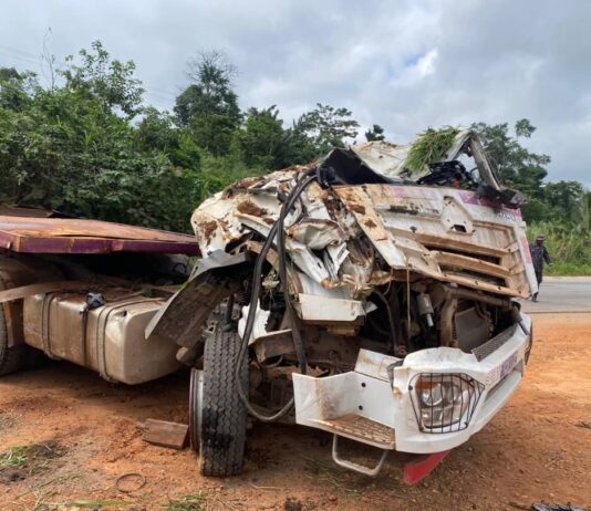 Burkinabé driver escapes death in accident on Accra–Kumasi Highway