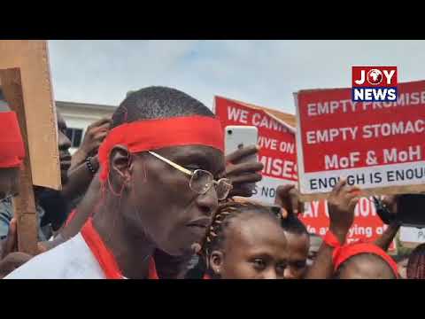 Video Thumbnail: ‘Colleagues can’t pay bills, buy inhalers at GHS300 monthly — our people are dying’ — Unpaid nurses