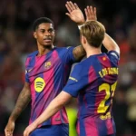 UCL: Lopez treble and Rashford double as Barca hit six