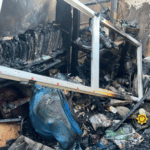 Fire Guts Agya Herbal building at Amasaman