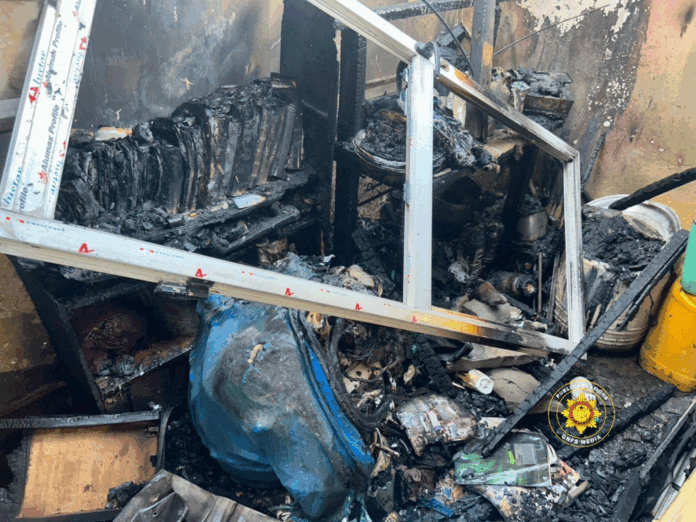 Fire guts Agya Herbal building at Amasaman