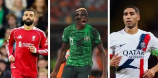 Hakimi, Osimhen, Salah shortlisted for top African award