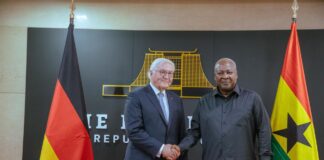 Mahama welcomes German President Steinmeier at Jubilee House