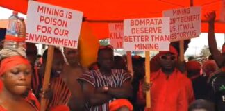 Bompata Community unites against mining activities; mining company insists on environmentally sustainable mining practices
