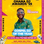DJ Promise nominated for Gospel DJ of the Year at Ghana DJ Awards 2025