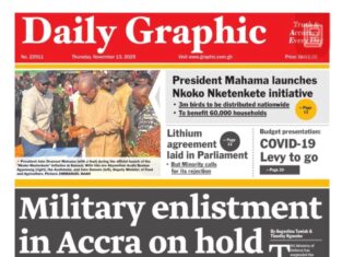 Newspaper headlines: Thursday, November 13, 2025